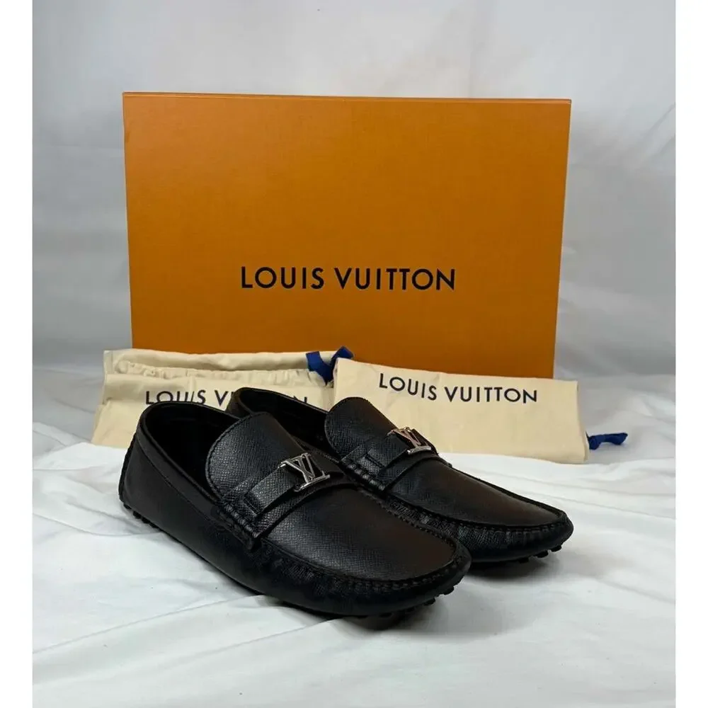 Louis Vuitton Hockenheim Driving Moccasin Loafers Mens SZ 10.5 SPB JA-366314